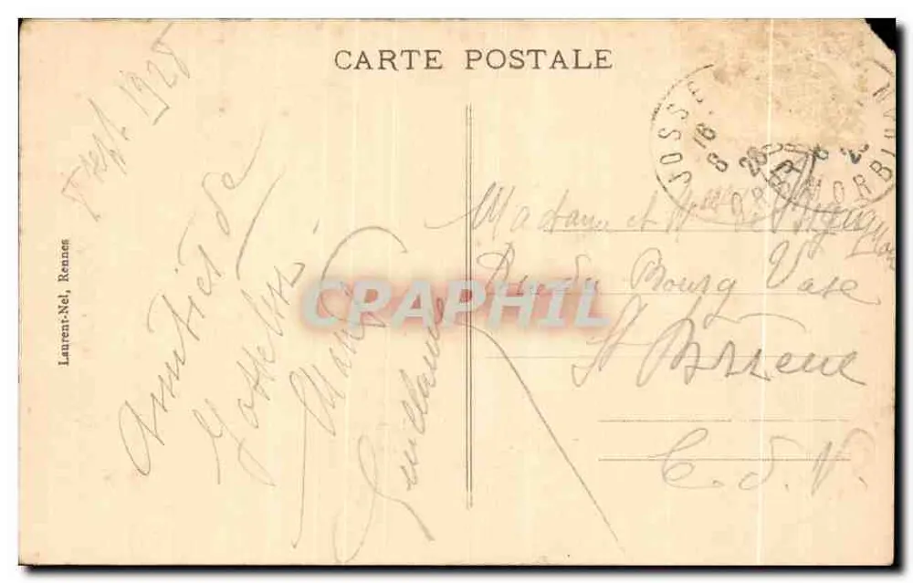 Castelo de JOSSELIN — Fachada interna — Laurent-Nel, Rennes - Verso