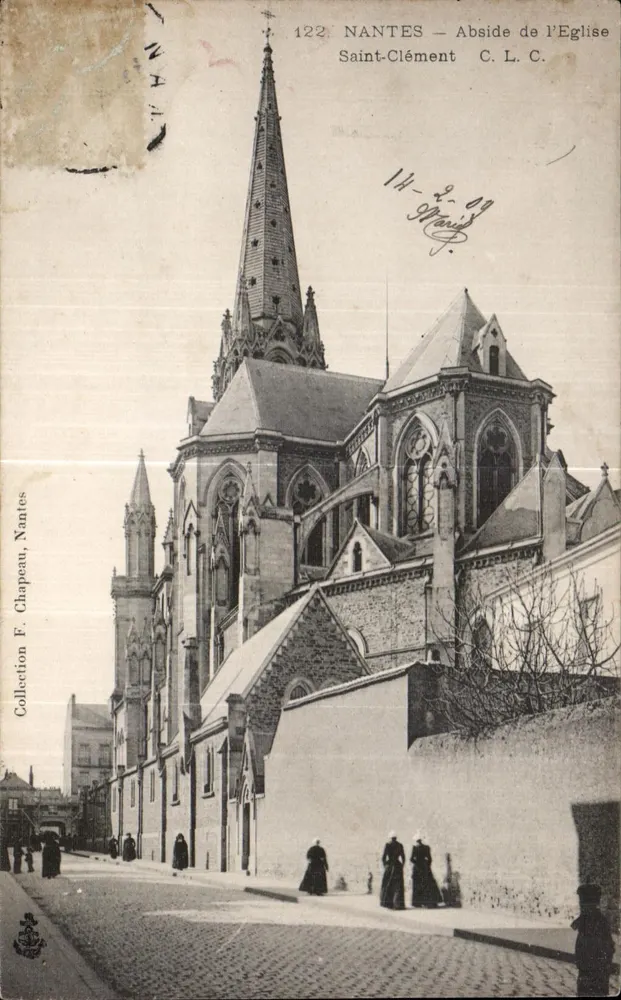 NANTES — Abside da Igreja de São Clément — C. L. C. — Coleção F. Chapeau, Nantes - Frente