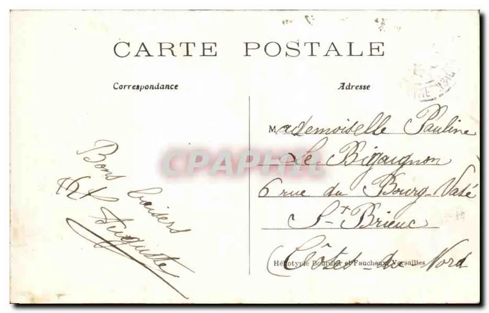 Versailles - Parque do Petit Trianon - Pavilhão da Música — Héritotype Boudier et Fauchaux, n°108 - Verso
