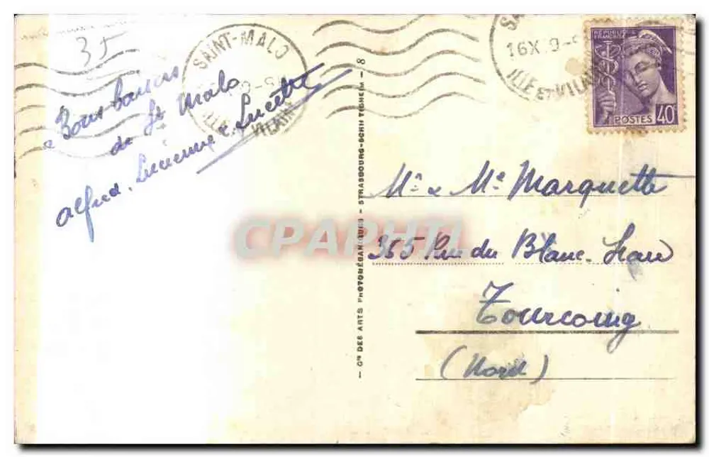 Saint-Malo — Das Schloss und die Grande Plage — LL 276 - Rückseite