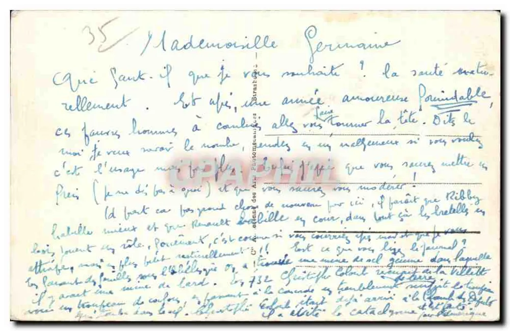 St-Malo - La Plage de Bon Secours, Blick vom grand Bey — Verlag ARA, n°13 - Rückseite