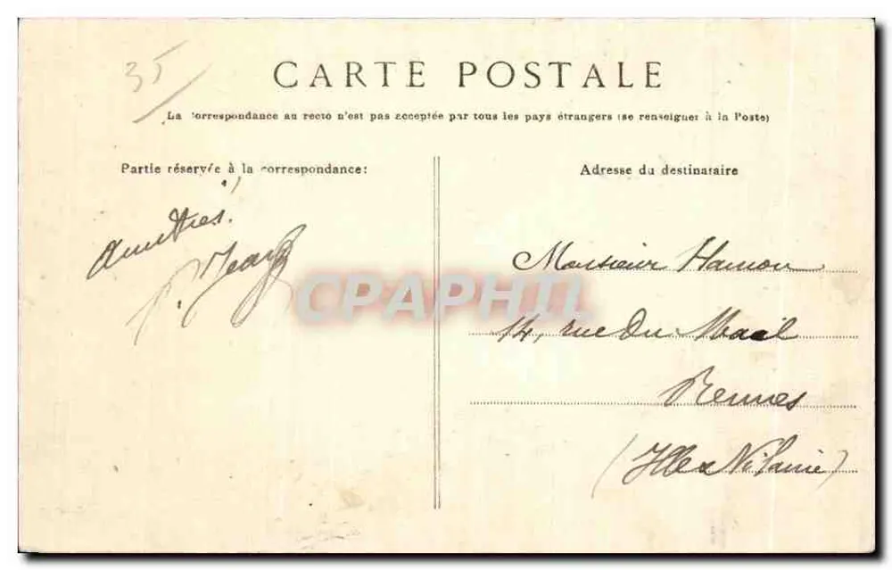Saint-Malo — Aufnahme vom G.F. Casino — Sammlung Grenmaux aîné - Rückseite