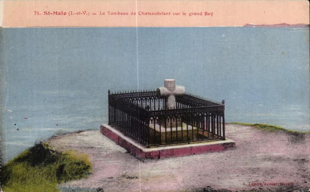 St-Malo (I.-et-V.) — Das Grab von Chateaubriant am Grand Bey — A. Lamire, Verlag, Rennes - Vorderseite