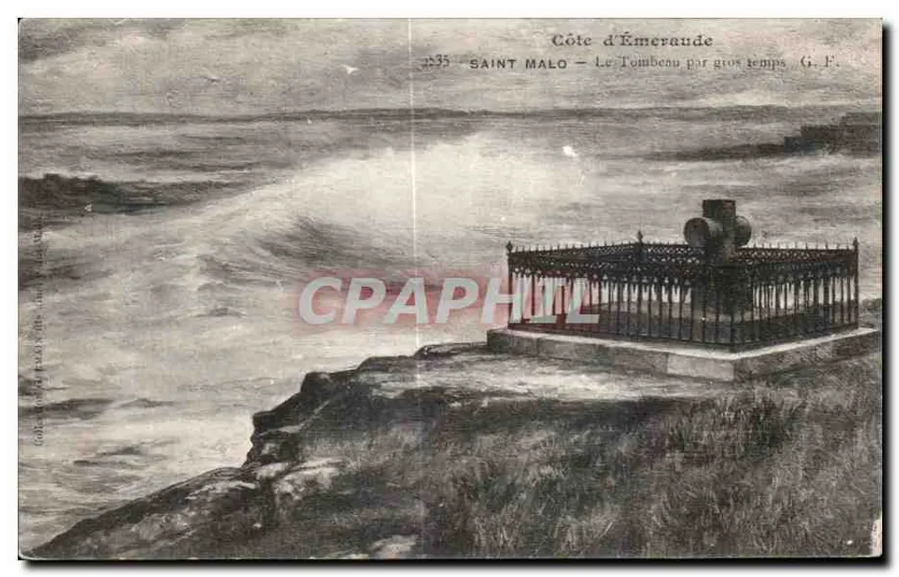 Côte d'Émeraude — Le Tombreau par gros temps — G. F. — n°335 - Vorderseite
