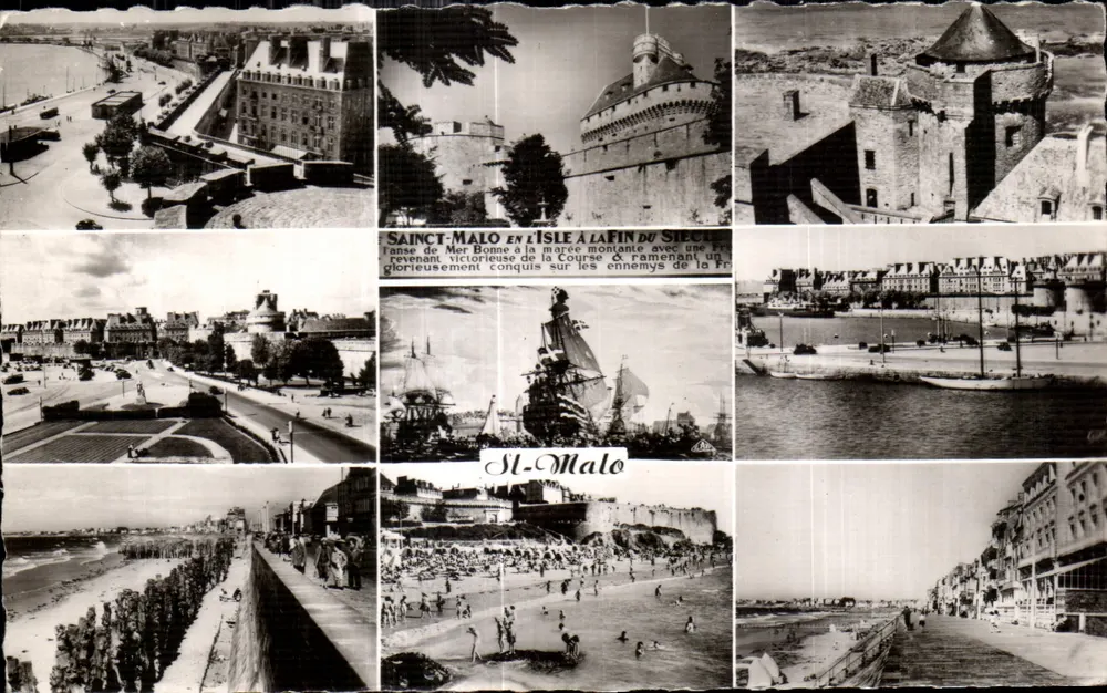 Saint-Malo — vista panorâmica e histórica — Réal Photo, n°1048 - Frente