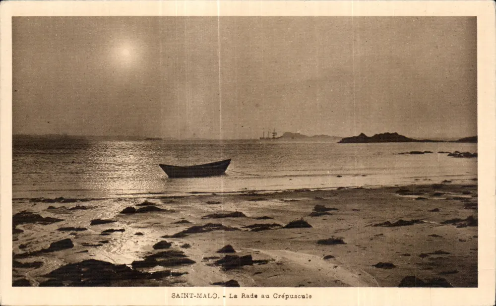 Saint-Malo - A Baía ao Crepúsculo — Edição M. Pambrun, Dihân, Série 3 N° 13 - Frente