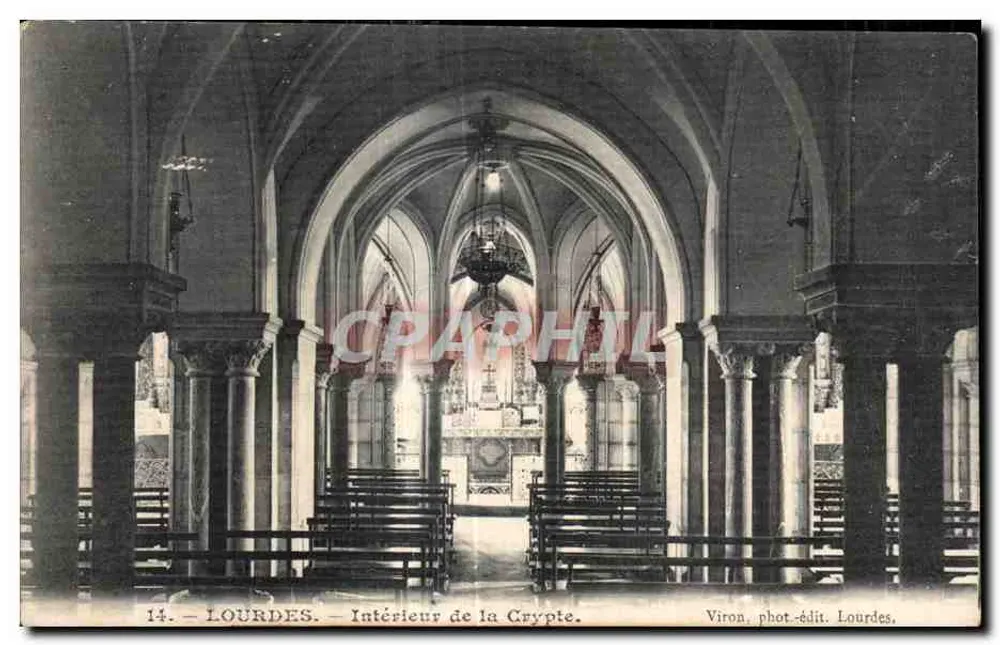 Lourdes — Interior da Cripta — Viron, fot.-editor Lourdes, n°14 - Frente