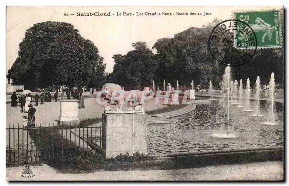 Saint-Cloud - Der Park - Die Großen Wasser - Bassin der 24 Jets — Manigues - Vorderseite