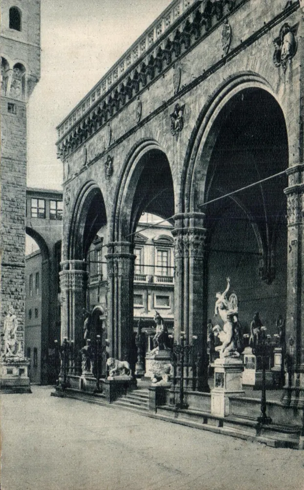 Florença - Loggia dei Lanzi — editor Arti Grafiche P. Mignani & C. Milano - Frente