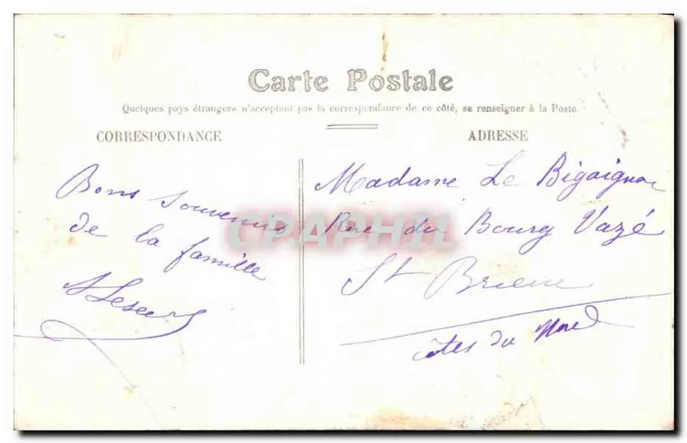 Lisieux — Catedral de São Pedro — editor desconhecido, número de série não visível - Verso