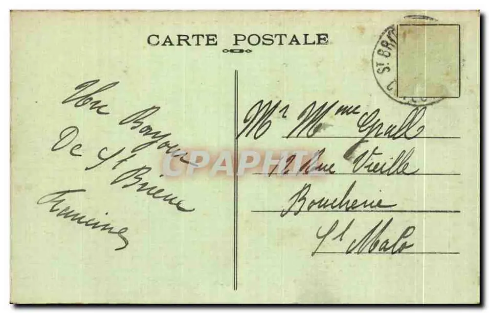 Saint-Brieuc - Kathedrale und Rathaus — Sammlung F. Frizand, n° 8552 - Rückseite