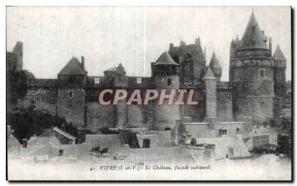 VITRÉ (Il-Y) - O Castelo, fachada sudoeste - Frente