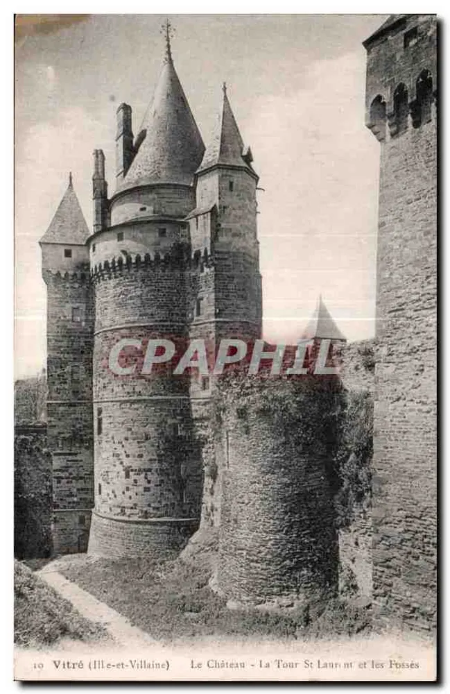 Vitré (Ille-et-Villaine) — Das Schloss - Die Tour Saint Laurent und die Gräben — Verlag: Molvan, Rep. Int. - Vorderseite