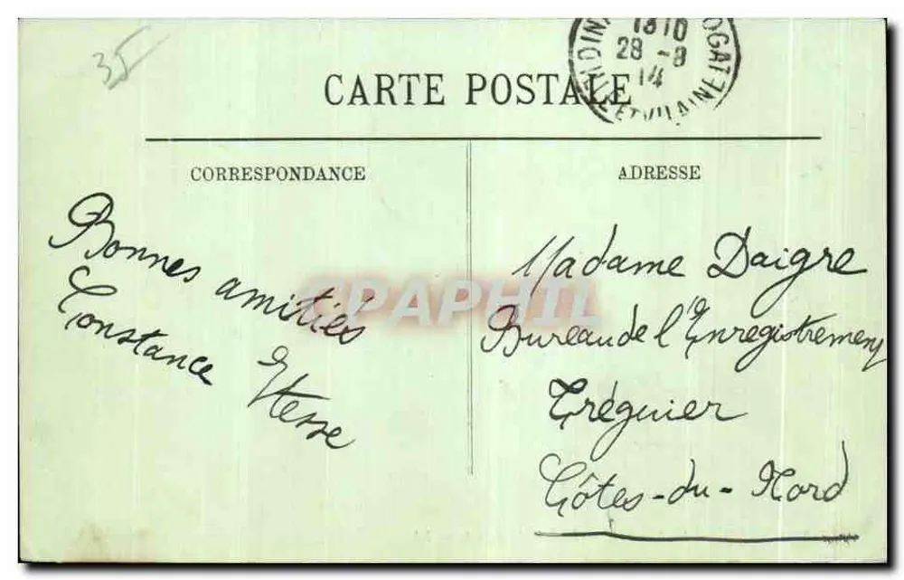 Dinard — A Vicomtia — A Ense do Pissot — LL. — 67 - Verso