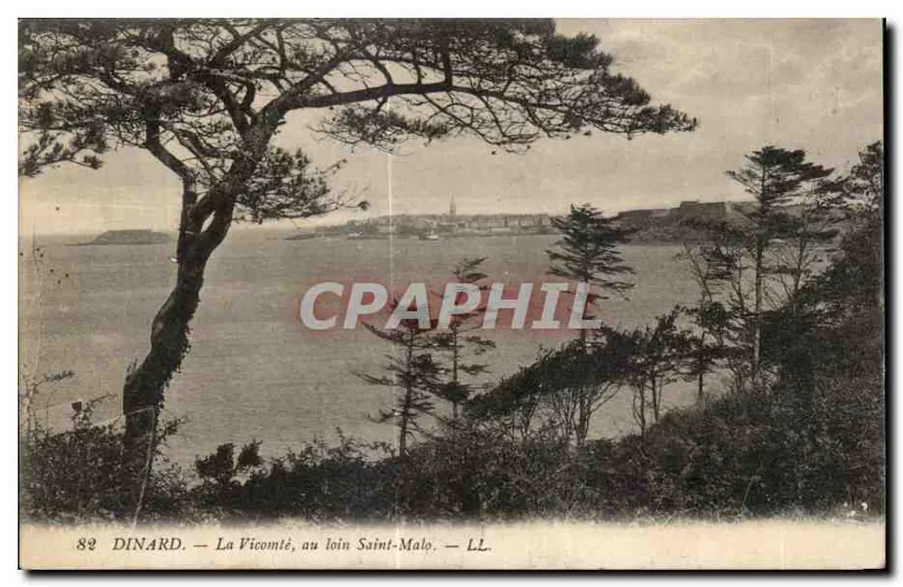Dinard — La Vicomté, Saint-Malo im Hintergrund — LL. - Vorderseite