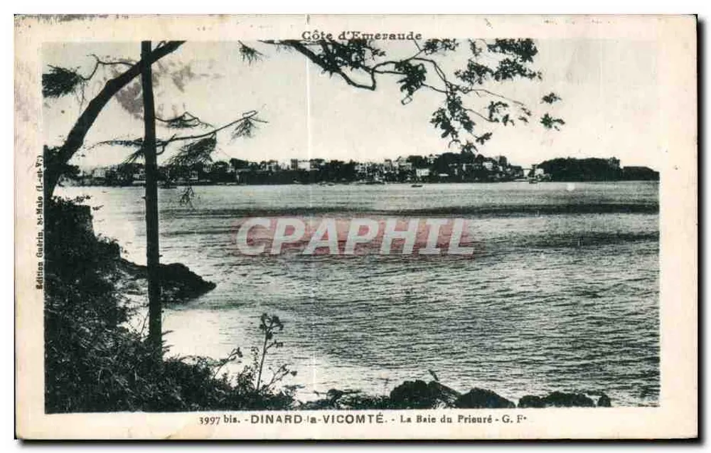 Côte d'Emeraude — Baía do Priseuré — Edição Guérin, n° 3997 bis - Frente