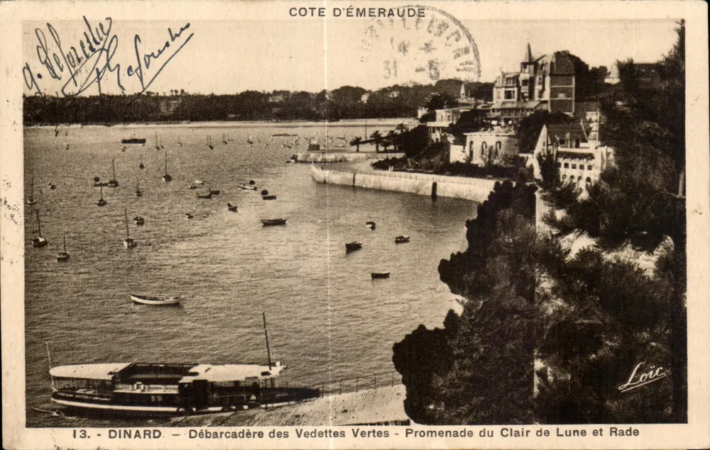 Dinard — Pier der Grünflotte - Promenade des Mondlichts und Hafen — Loïc - Vorderseite