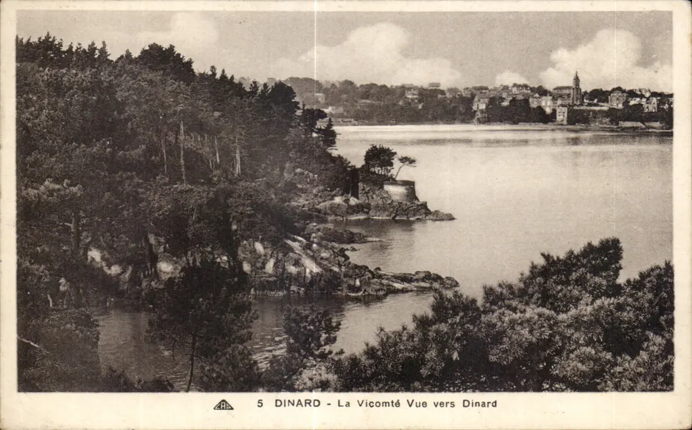 Dinard - A Vicomtade Vista para Dinard — série 5, editor CH DES ARTS PHOTOMÉCANIQUE - Frente