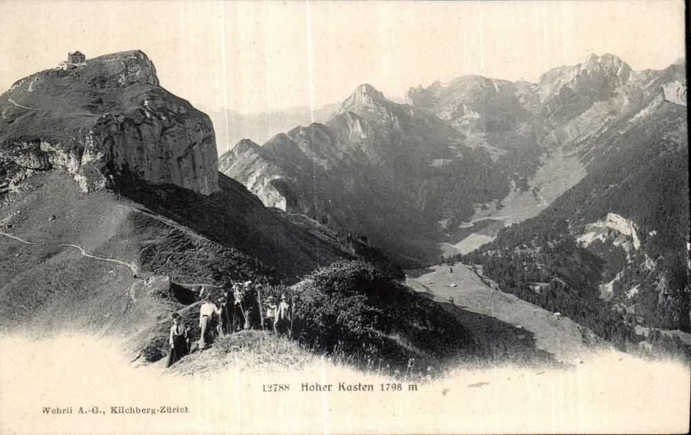 Höher Kasten 1798 m — vista panorâmica alpina — Wehrli A.-G., Kilchberg-Zürich - Frente