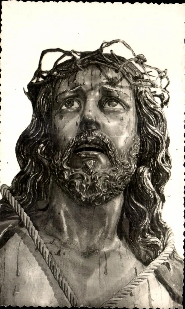 Jesus mit der Dornenkrone — Statue der Kirche Santa Vera Cruz, Valladolid — Verlag GREGORIO FERNÁNDEZ - Vorderseite