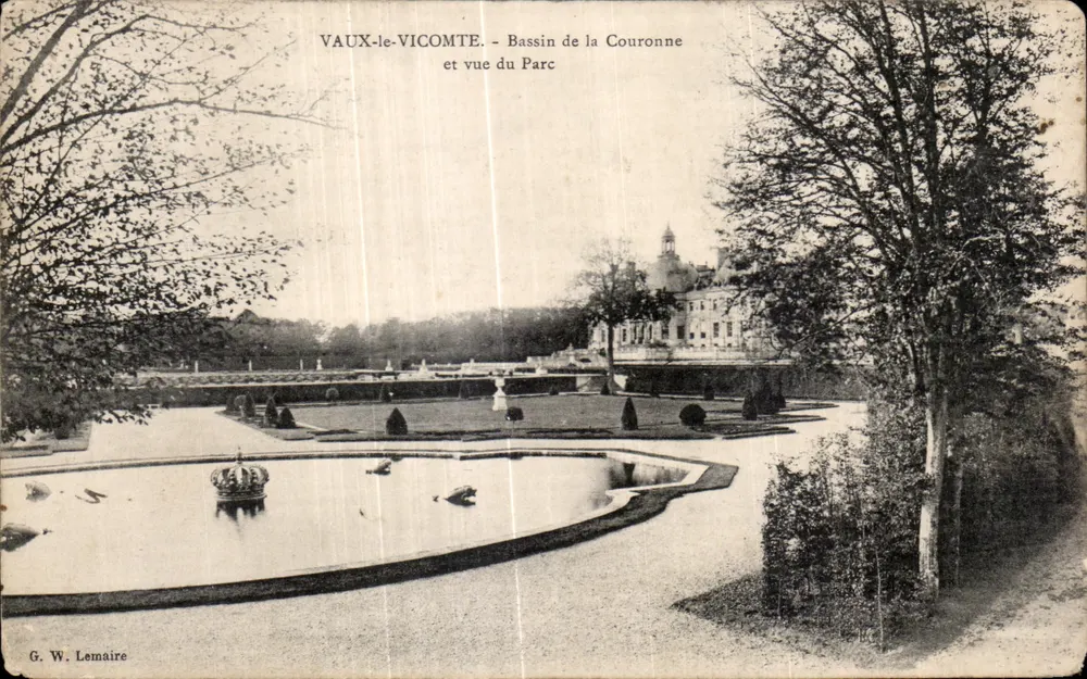 Vaux-le-Vicomte - Bassin der Krone und Ansicht des Parks — G. W. Lemaire - Vorderseite