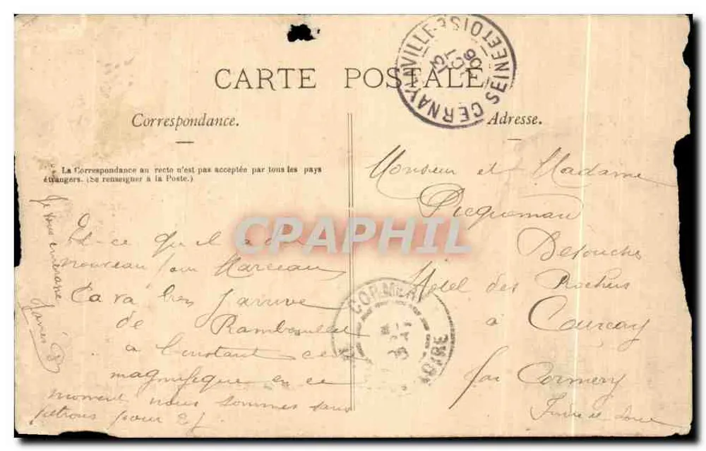 Cernay-S.-et-O. — Établissement de Risciculture — La pêche des truites — Édition Gaudrot - Achterkant