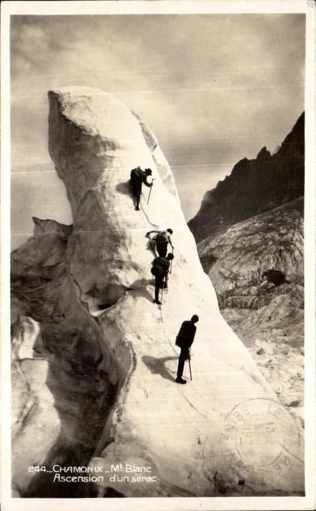 Chamonix - Ascensão de um serac - Société Graphique Neuchâtel n°244 - Frente