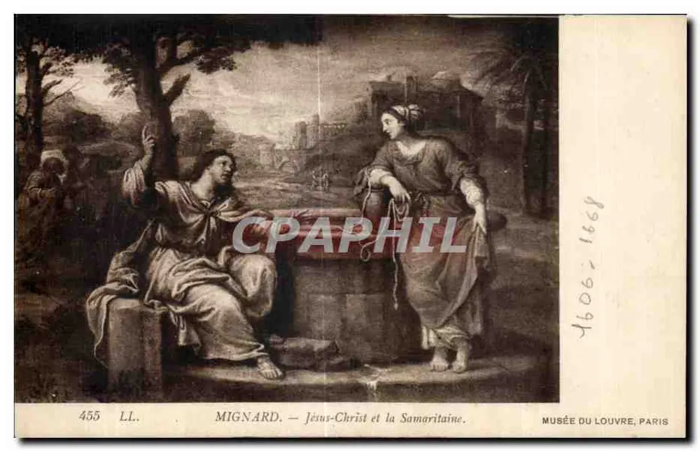 Jesus Cristo e a Samaritana — Mignard — Museu do Louvre, Paris - Frente