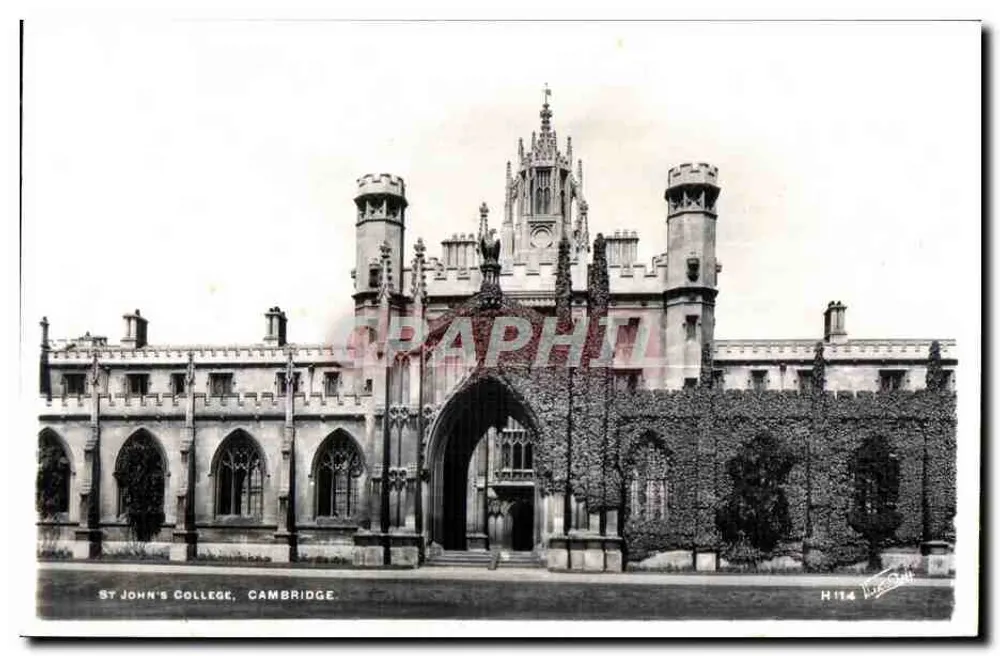 St John's College, Cambridge — vista da entrada gótica — editor H114 - Frente