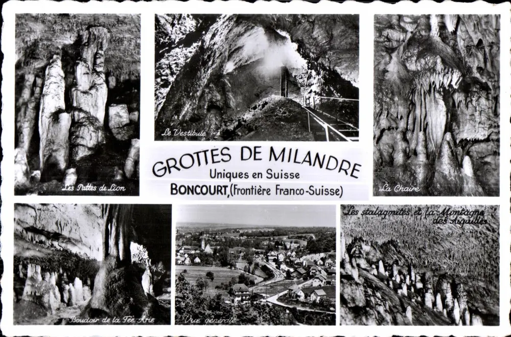Grottes de Milandre — Einzigartig in der Schweiz — Boncourt, französisch-schweizerische Grenze - Vorderseite