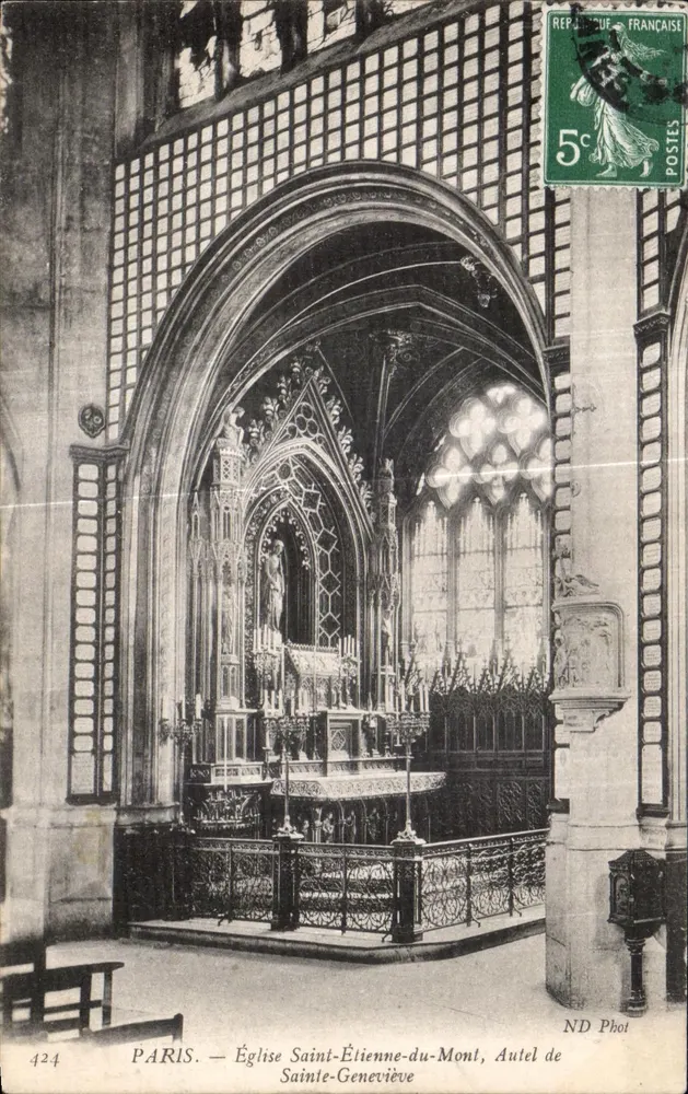 Paris — Église Saint-Étienne-du-Mont, Altar von Sainte-Geneviève — ND Phot, Nr. 424 - Vorderseite