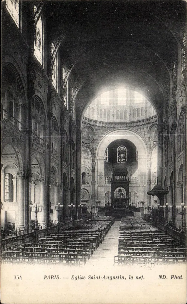 Paris — Igreja de São Agostinho, a nave — ND. Fot. n°354 - Frente