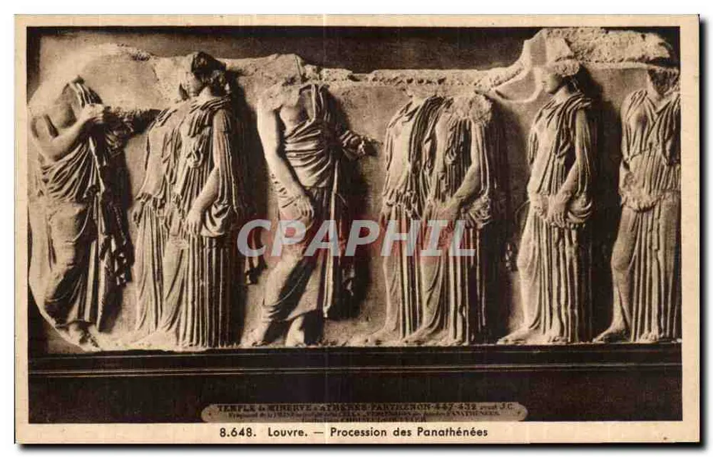 Templo de Minerva, Atenas, Partenon — Processão dos Panateneias — Louvre - Frente