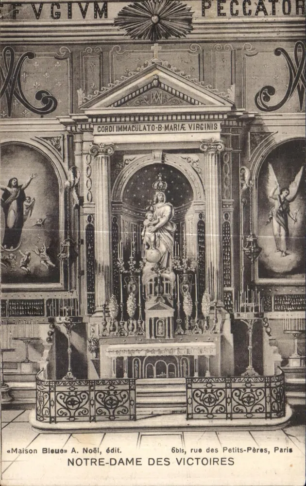 Notre-Dame des Victoires — Innenraum des Heiligtums — Verlag A. Noël, Paris - Vorderseite