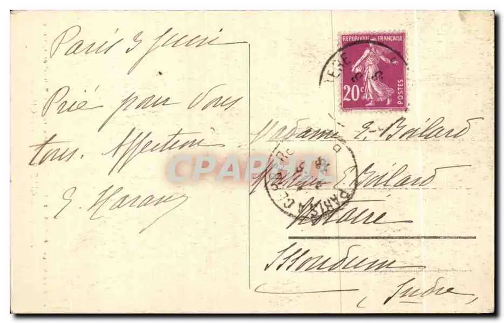 Notre-Dame des Victoires — Innenraum des Heiligtums — Verlag A. Noël, Paris - Rückseite