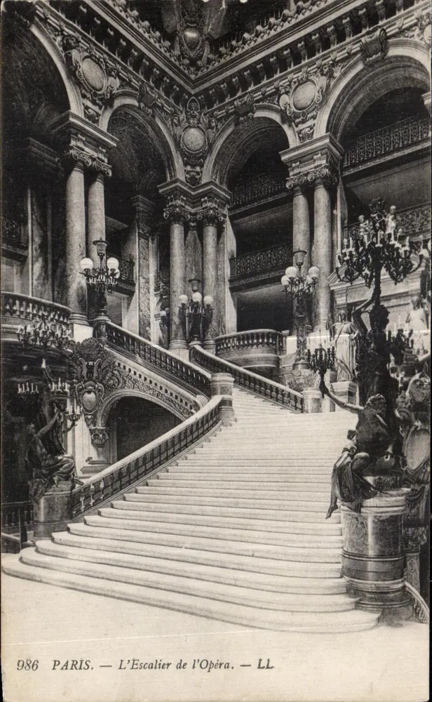 Paris — A Escada do Ópera — LL 986 - Frente