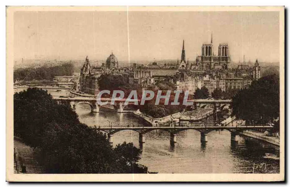 Ansicht von Paris — Notre-Dame und die Seine — Verlag Craphil - Vorderseite