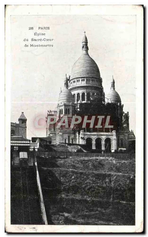 Kirche des Heiligen Herzens von Montmartre — Paris — unbekannter Verleger, Seriennummer 28 - Vorderseite