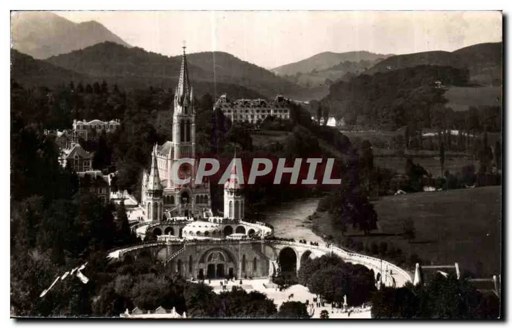 Basílica Nossa Senhora de Lourdes — vista panorâmica — Edições JOVE, Paris, N° 421 bis - Frente