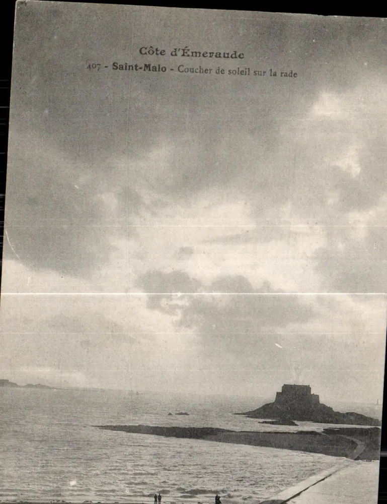 Saint-Malo - Costa da Esmeralda - Pôr do sol na enseada - Frente