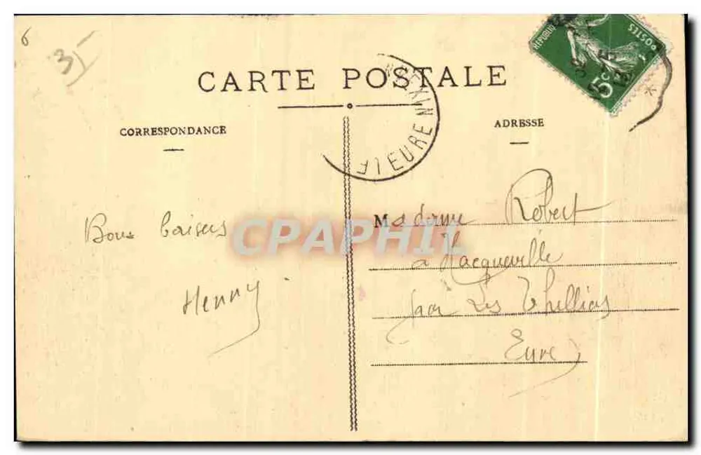 Saint-Malo — La Plage de Bon-Secours, ein stürmischer Tag — G. F. - Rückseite