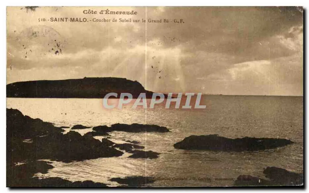 Saint-Malo - Sonnenuntergang am Grand Ré - G.F. - Vorderseite