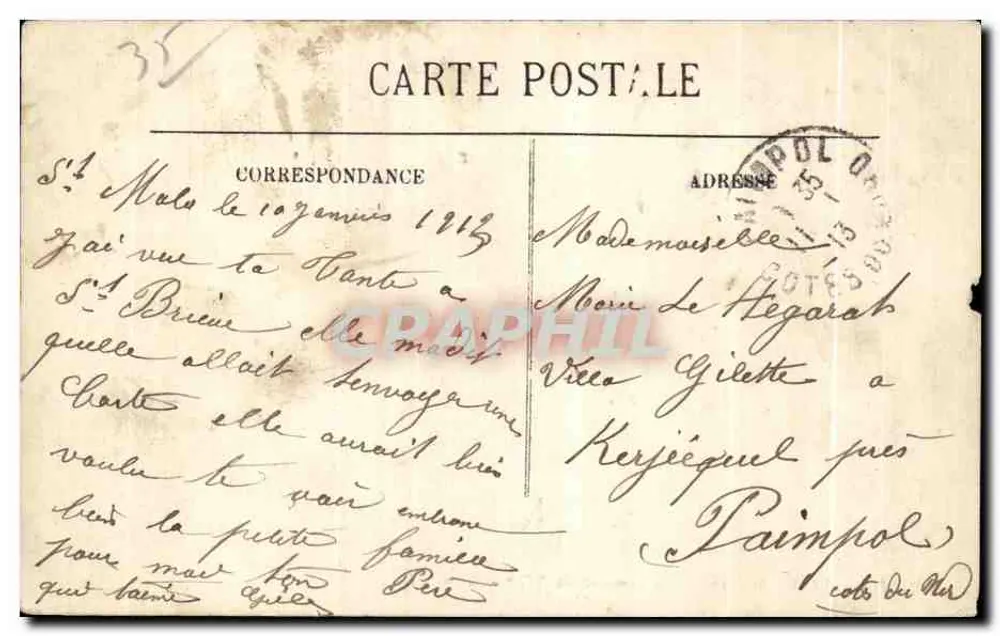 Saint-Malo — Die Mauern des 13. Jahrhunderts — LL. n°124 - Rückseite