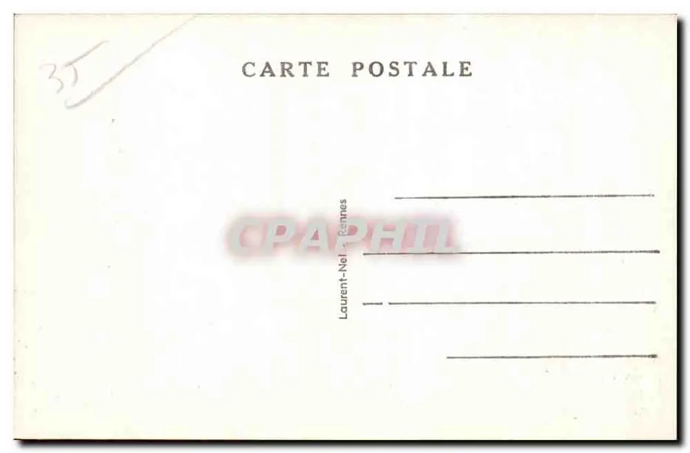 Saint-Malo — Grabmal von Chateaubriand am Grand-Bé — Küste von Émeraude — Rennes 164 - Rückseite