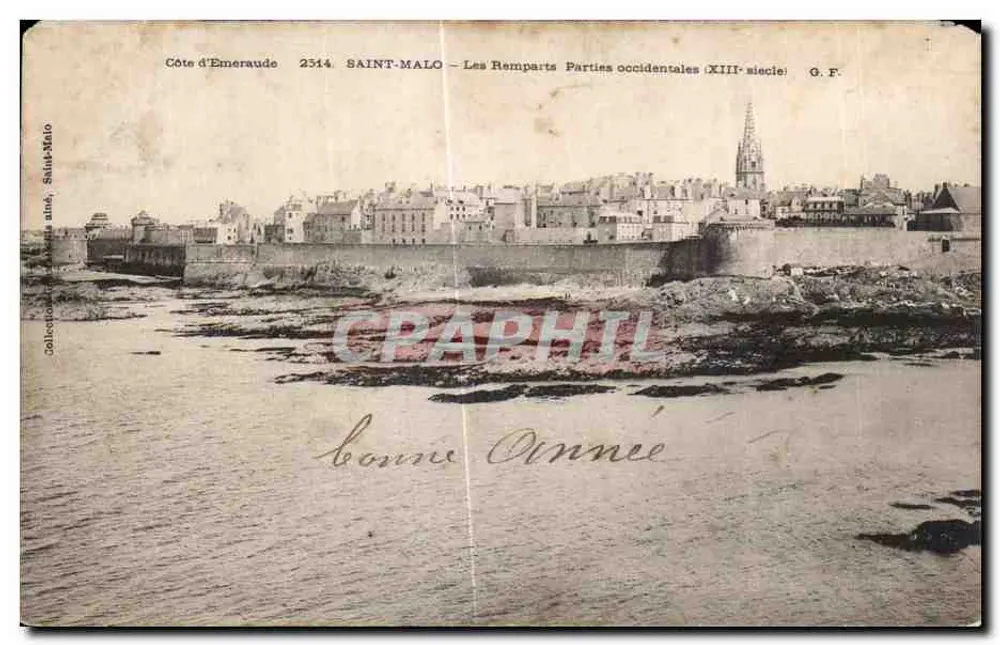 Saint-Malo — Die westlichen Mauern (13. Jahrhundert) — G.F. Côte d’Émeraude 2314 - Vorderseite