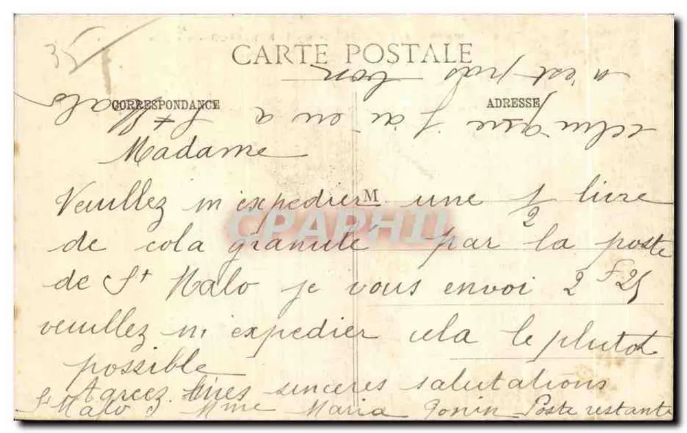 Saint-Malo - Ansicht vom Casino - G. F. - Rückseite