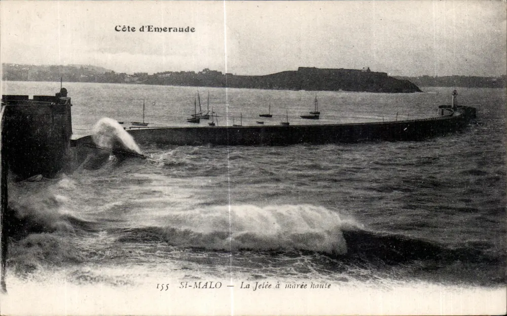 St-Malo — Die Mole bei Ebbe — Küste von Émeraude - Vorderseite