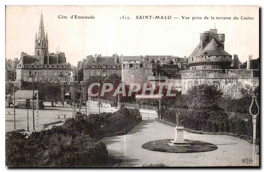Saint-Malo — Blick vom Casino-Terrassen — Côte d’Emeraude — Verleger E.D. n°1512 - Vorderseite