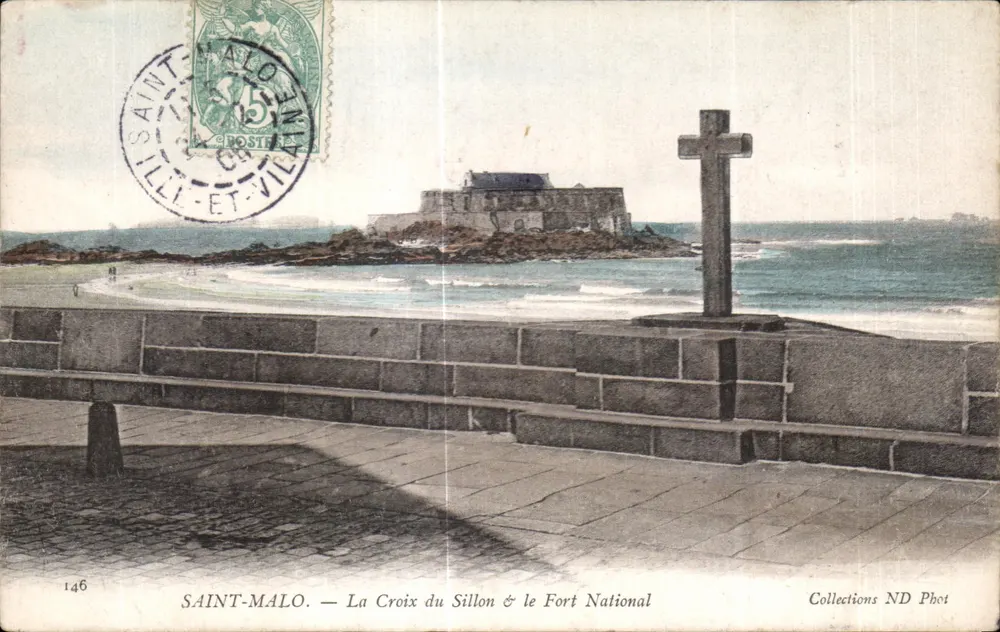Saint-Malo — Kreuz des Sillons und Nationaler Festung — Sammlung ND Phot - Vorderseite