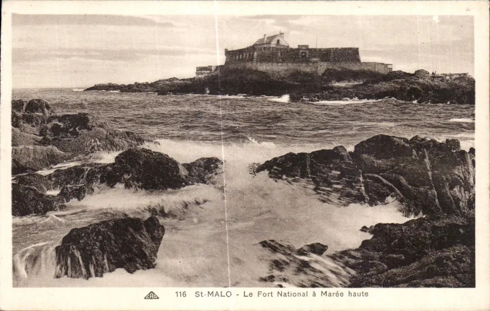 St-Malo - Le Fort National à Marée haute — Verlag C° Alsaciens des Arts Photomécaniques, n° 116 - Vorderseite